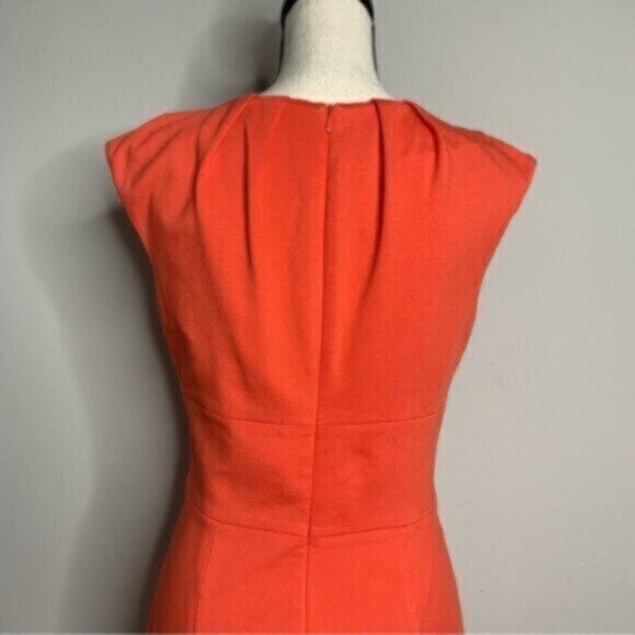 NWOT Trina Turk Orange Sleeveless Belted Sheath Dress - Picture 9 of 11